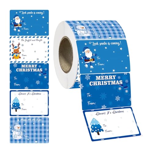 Weihnachtsgeschenkaufkleber, Weihnachtsgeschenketiketten, 400 x Weihnachtsabzeichen, Namensschild-Aufkleber, Dekoration, Geschenkanhänger, 7,5 x 5 cm, für Partytüten, ca Weihnachtsgeschenkaufkleber, Weihnachtsgeschenketiketten, 400 x Weihnachtsabzeichen, Namensschild-Aufkleber, Dekoration, Geschenkanhänger, 7,5 x 5 cm, für Partytüten, ca von Mbiyhgta