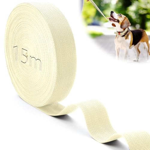 Mbsomnus 15M Gurtband Polypropylen Nylonband 40 mm Creme Baumwolle Gurtbänder Wasserresistent Taschengurtband Gürtelschlaufen für Schneiden Nähen DIY Rucksack Gepäckgurten Hundeleinen Taschen Mbsomnus 15M Gurtband Polypropylen Nylonband 40 mm Creme Baumwolle Gurtbänder Wasserresistent Taschengurtband Gürtelschlaufen für Schneiden Nähen DIY Rucksack Gepäckgurten Hundeleinen Taschen von Mbsomnus