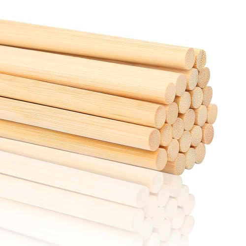Mbsomnus 25 Stück Bambusstäbe zum Basteln 30cmx8mm Holzstäbe zum Basteln Holzstäbchen Rundstab Holz für Kindererziehung Bastelmaterial Handgemachte Geschenke Zuckerwatte Stäbe Dekorationen DIY Mbsomnus 25 Stück Bambusstäbe zum Basteln 30cmx8mm Holzstäbe zum Basteln Holzstäbchen Rundstab Holz für Kindererziehung Bastelmaterial Handgemachte Geschenke Zuckerwatte Stäbe Dekorationen DIY von Mbsomnus