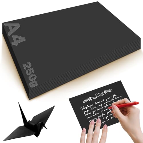 Mbsomnus 60 Stück Tonkarton 297 × 210 mm Dickes Papier A4 zum Drucken 250g/m² Bastelkarton Tonkarton Schwarz Dickes Papier für Graffiti Kunstillustrationen Kreative Bastelprojekte Mbsomnus 60 Stück Tonkarton 297 × 210 mm Dickes Papier A4 zum Drucken 250g/m² Bastelkarton Tonkarton Schwarz Dickes Papier für Graffiti Kunstillustrationen Kreative Bastelprojekte von Mbsomnus