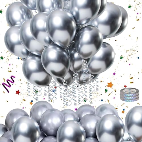 Mbsomnus Luftballon Silber 60 Stück Helium Ballons 12 Zoll/30cm Latex Ballon Chrom Metallic Balloons Luftballons Helium für Hochzeitsdeko Geburtstag Abschluss Brautdusche Babyparty Taufe Mbsomnus Luftballon Silber 60 Stück Helium Ballons 12 Zoll/30cm Latex Ballon Chrom Metallic Balloons Luftballons Helium für Hochzeitsdeko Geburtstag Abschluss Brautdusche Babyparty Taufe von Mbsomnus
