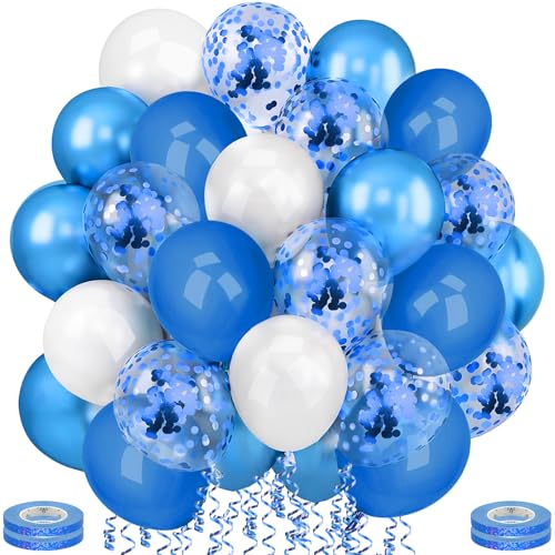 Mbsomnus Luftballons Geburtstag Set 60 Stück Blaue luftballon Konfetti Luftballons Metallic Helium Ballons Blau Weiße 12 Zoll mit Bändern für Hochzeit Silvester Jubiläum Kinder Party Dekoration Mbsomnus Luftballons Geburtstag Set 60 Stück Blaue luftballon Konfetti Luftballons Metallic Helium Ballons Blau Weiße 12 Zoll mit Bändern für Hochzeit Silvester Jubiläum Kinder Party Dekoration von Mbsomnus