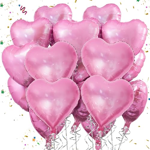 Mbsomnus Rosa Herzluftballons 18 Zoll Folienballon 15 Stück Helium Ballons Hochzeit Herz Luftballon Metallic Große luftballons für Geburtstag Party Valentinstag Verlobung Muttertag Hochzeit Deko Mbsomnus Rosa Herzluftballons 18 Zoll Folienballon 15 Stück Helium Ballons Hochzeit Herz Luftballon Metallic Große luftballons für Geburtstag Party Valentinstag Verlobung Muttertag Hochzeit Deko von Mbsomnus