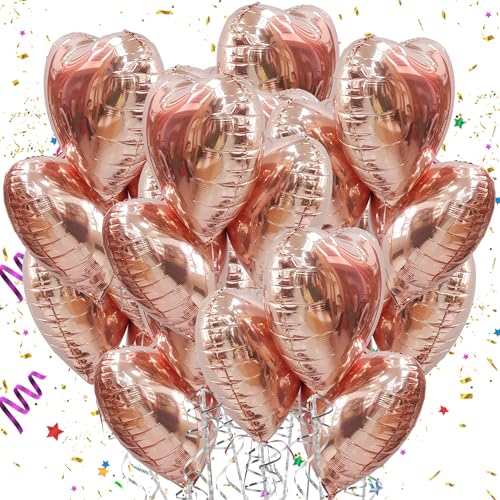 Mbsomnus Roségold Herzluftballons 18 Zoll Folienballon 15 Stück Helium Ballons Hochzeit Große luftballons Herz Luftballon Metallic für Geburtstag Party Hochzeit Deko Valentinstag Verlobung Muttertag Mbsomnus Roségold Herzluftballons 18 Zoll Folienballon 15 Stück Helium Ballons Hochzeit Große luftballons Herz Luftballon Metallic für Geburtstag Party Hochzeit Deko Valentinstag Verlobung Muttertag von Mbsomnus
