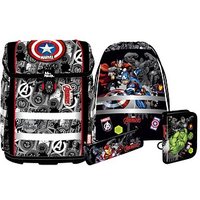 Mc®Neill Schulranzen-Set PERFECTO MARVEL AVENGERS Kunstfaser schwarz von Mc®Neill