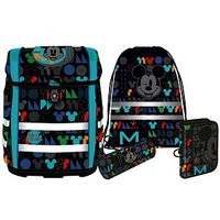 Mc®Neill Schulranzen-Set PERFECTO MICKEY MOUSE Kunstfaser schwarz/bunt bedruckt von Mc®Neill