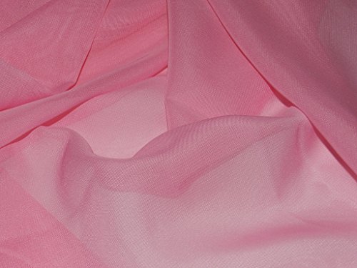 Mc-Stoff Chiffon Stoff ROSA Meterware am Stück Kleiderstoff Dekostoff von Mc-Stoff