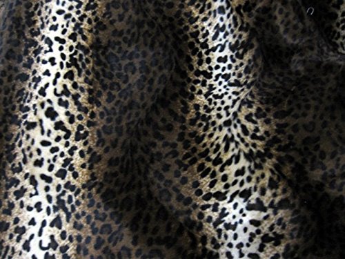 Leopard Stoff dunkel Fell Tierfell Imitat Velboa Meterware Fellimitat Kunstfell von Mc-Stoff