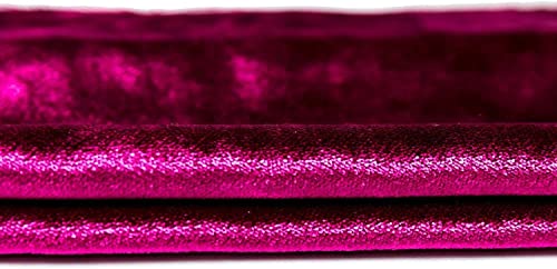 McAlister Textiles Glänzender Samt | Stoff Meterware in Fuchsia Pink | Per halber Meter | 140cm Breite | kräftiger Polsterstoff für Vorhänge, Heimtextilien von McAlister Textiles