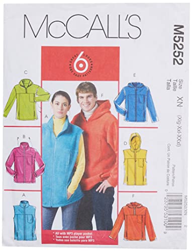 McCall Pattern Company Schnittmuster, Fleece, Wolle, Nylon, XN (XLG-XXL-XXXL) von McCall's
