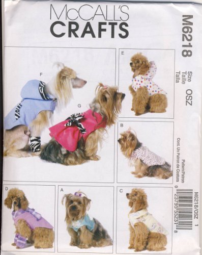 McCall's Patterns Pet Clothes, M6218, All Sizes von McCall's