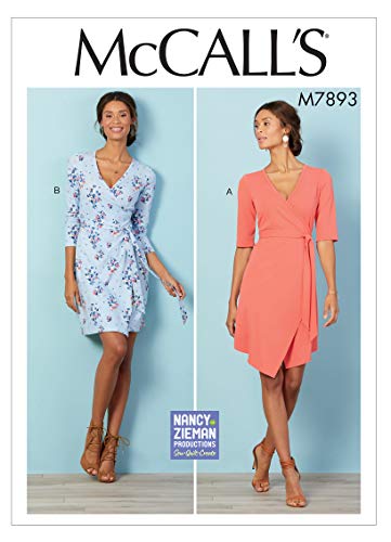 McCall Pattern M7893RR Fitted Wrap Dress Sewing Patterns by Nancy Zieman, Schnittmuster, Women's Plus Size 18W-24W von McCall's