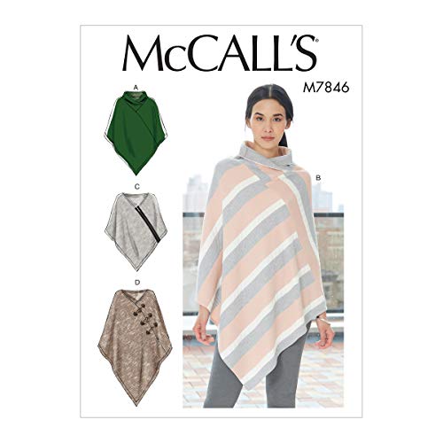 McCall Pattern McCall's M7846Z Women's Poncho Sewing Patterns, Sizes 16-22 Schnittmuster, Papier, L-XL, Einheitsgröße von McCall's
