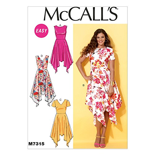 McCall's Patterns McCall's Schnittmuster 7315 E5, Damenkleider, Größen 42-50, Mehrfarbig, (14-16-18-20-22) von McCall's Patterns