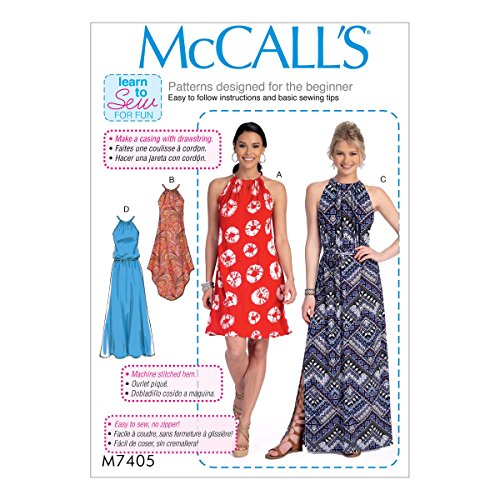 McCall 's Patterns 7405 ZZ Damenkleider und Gürtel Schnittmuster, Tissue, Mehrfarbig, Größen groß – 2 x Große von McCall's
