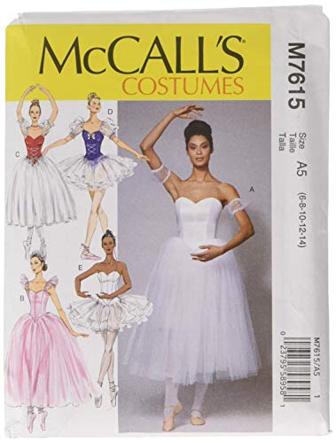 McCall 's Patterns 7615 A5 Schnittmuster Ballett Kostüme, mehrfarbig, Größe 6–14 von McCall's Patterns