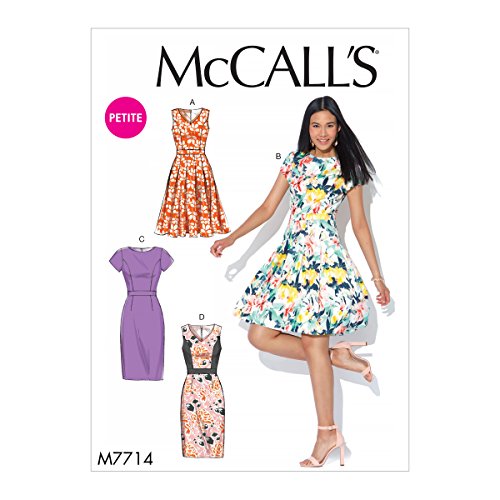 McCall 's Patterns 7714 A5 Miss Petite Kleider, Größen 6–14, Tissue, Multi/Farbe, 17 x 0,5 x 0,07 cm von McCall's Patterns