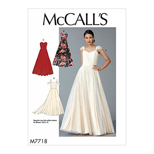 Mccall's Patterns 7718 A5, Damenkleider, Größen 34-42, Tissue, mehrfarbig, 17 x 0,5 x 0,07 cm von McCall's Patterns