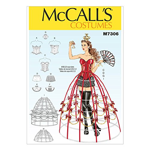 McCall's Patterns M7306 Korsetts, Shorts, Kragen, Reifen, Röcke und Krone, A5 (34-36-38-40) von McCall's Patterns