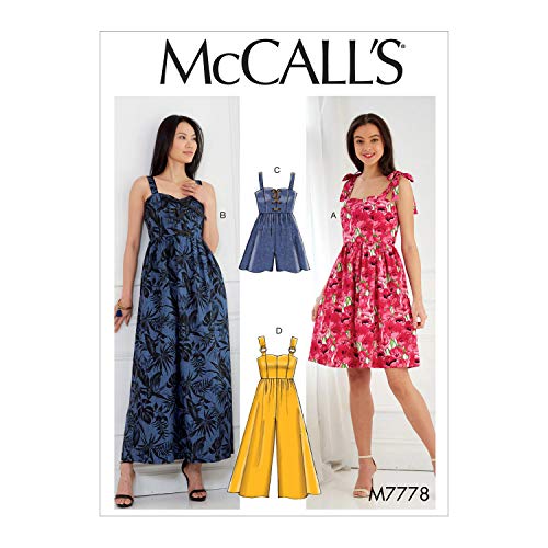 McCall's Patterns M7778E5 Misses' Dresses, Romper and Jumpsuit Schnittmuster, Papier, multi, E5 (14-16-18-20-22) von McCall's Patterns