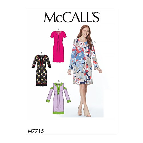 McCall's Patterns MC7715E5 Schnittmuster für Damenkleider, Tissue, Mehrfarbig, 17 x 0.5 x 0.07 cm von McCall's Patterns
