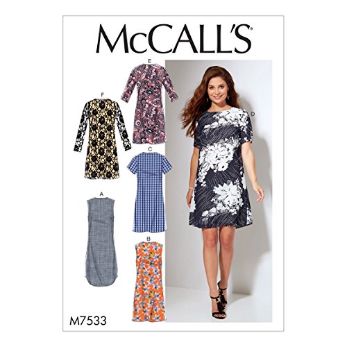 McCall 's Patterns McCall 7533 RR, Schnittmuster/Damen-Kleider, Größen 18 W-24 W, Multi/Farbe von McCall's Patterns