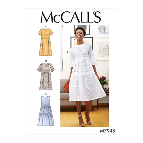 McCall's M7948A5 McCalls-Miss Kleider, Papier, weiß, Verschiedene Größen von McCall's