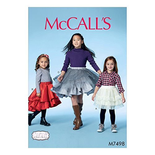 McCall 's Patterns McCall 's Muster 7498 CCE Haarschneide, Kinder/Mädchen Röcke, Größen 3–6, Multi/Farbe von Butterick