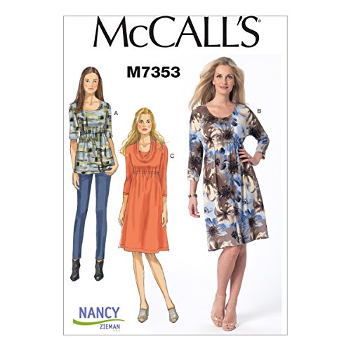 McCall's Patterns McCall's Schnittmuster 7353 E5, Damen-Oberteil und Kleider, Größen 42-50, Baumwolle, (14-16-18-20-22) von McCall's Patterns