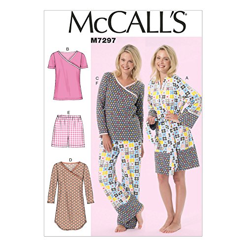 McCall's Patterns Schnittmuster 7297 B5 Größen 36–42 Damen-Bademantel/Gürtel/Tops/Kleid/Shorts und Hosen, Mehrfarbig (evtl. Nicht in Deutscher Sprache) von McCall's Patterns