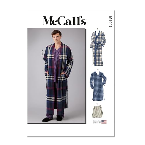 MCCALLS M8443A Herren Nachtwäsche A (S-M-L-XL-XXL-XXXL) von McCall's