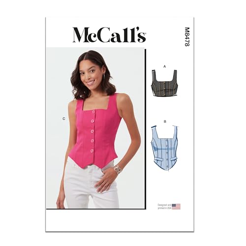 MCCALLS M8478U5 Schnittmuster für Damen-Korsett-Tops, U5 (44-46-48-50-52) von McCall's
