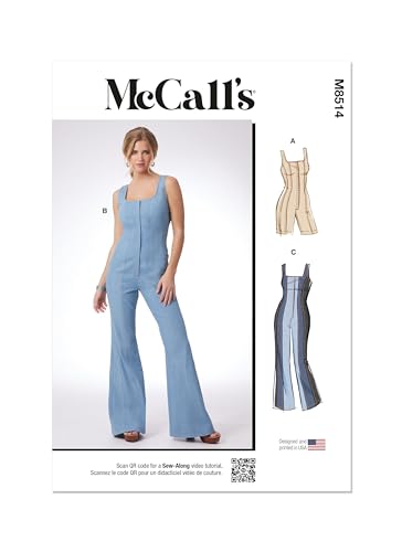 MCCALLS Schnittmuster M8514BB Damen- und Strampler und Jumpsuits BB (20W-22W-24W-26W-28W) von McCall's