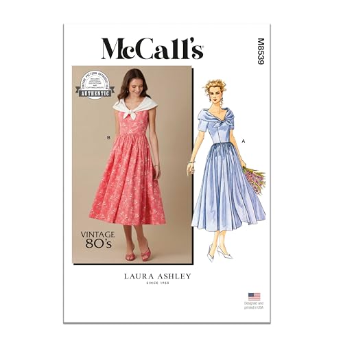 MCCALLS Schnittmuster M8539H5 Damenkleid von Laura Ashley H5 (34-36-38-40-42) von McCall's