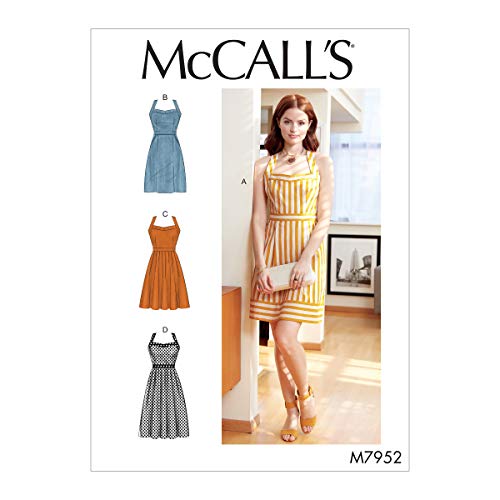 McCall Pattern Company McCall's M7952D5 Women's Backstrap Sleeveless Dress Sewing Patterns, Sizes 12-20 Schnittmuster, Papier, weiß, Verschiedene Größen McCall Pattern Company McCall's M7952D5 Women's Backstrap Sleeveless Dress Sewing Patterns, Sizes 12-20 Schnittmuster, Papier, weiß, Verschiedene Größen von McCall's