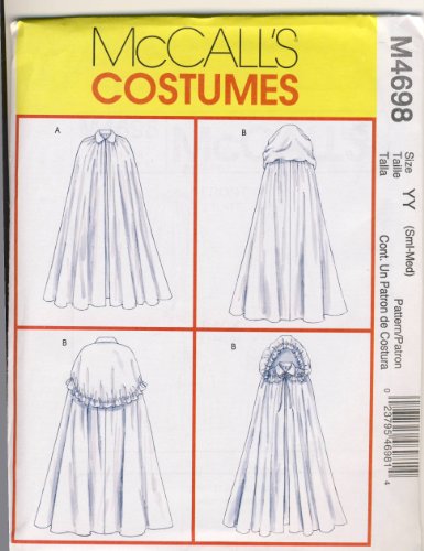 McCall's Costumes Sewing Pattern 4698 - Use to Make - Misses' Capes - Renaissance Style - Sizes Small and Medium by von McCall's