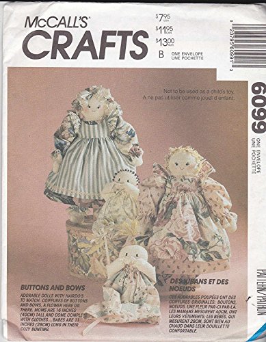 McCall's Crafts Pattern 6099 ~ Buttons and Bows Country Novelty Hair Dolls and Babies by McCall's von McCall's