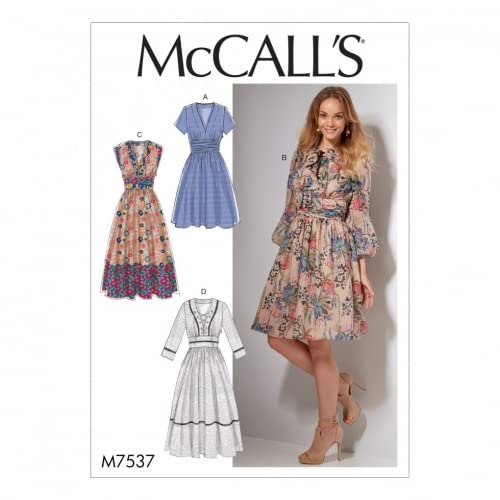 McCall 's Damen Schnittmuster 7537, geraffte Taille Kleider von McCall's