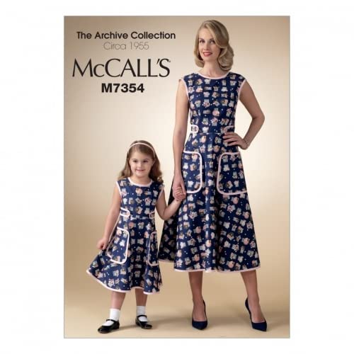 McCall 's Damen und Mädchen einfaches Schnittmuster 7354 passenden Rückseite Wrap kleider von McCall's