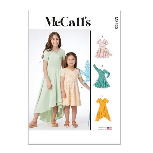 McCall's Kinder- und Mädchen-Strickkleider M8520K5 - Design Code M8520 - Größen 7-8-10-12-14 von McCall's