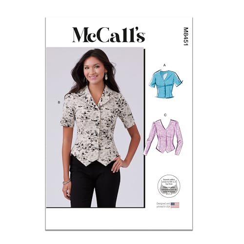 McCall's M8451K5 Oberteil im Westen-Stil für Damen Schnittmuster-Paket, Design-Code M8451, Papier, Mehrfarbig, Sizes 8-10-12-14-16 von McCall's