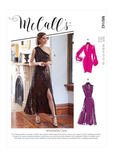 McCall's Misses Dress M8142F5 Damenkleid, F5 (16-18-20-22-24) von McCall's