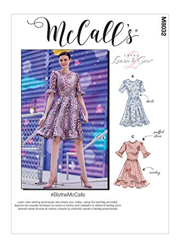 McCall's Misses' Dresses Pattern M8032A5 Damenkleider, Papier, verschieden, A5 (6-8-10-12-14) von McCall's