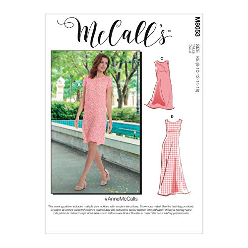 McCall's Misses' Tent Dress In 2 Lengths (8-10-12-14-16) McCalls Pattern M8053K5 Damen Zeltkleid in 2 Längen K5 (36-38-40), verschieden von McCall's
