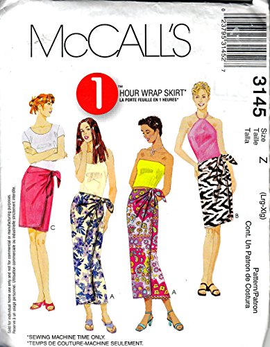 McCall's Misses Wrap Skirt In Three Lengths Sewing Pattern 3145 (Size Z: Lrg-XLG) by von McCall's