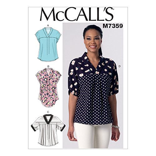 McCall's Patterns M7359 Damen-Oberteil, V-Ausschnitt, Dolman-Ärmel, Y-Größe (XS/M/M) von McCall's