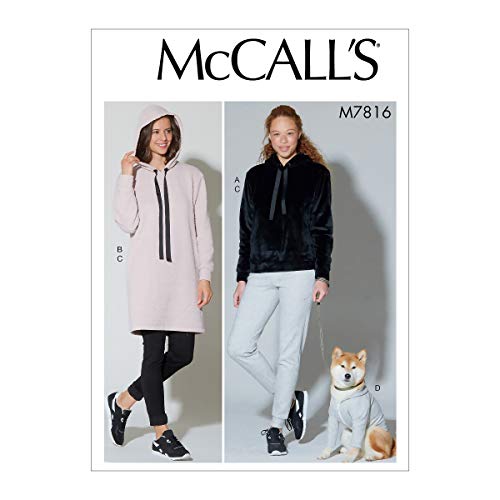 McCall's Patterns McCall's 7816 Schnittmuster für Mantel und Damen mit Kapuze, Hose und Kleid, Größe L, Größe S-XXL, L-XL, Weiß von McCall's