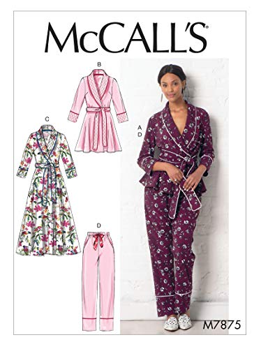 McCall's Patterns McCall's M7875Z Women's Pajama Pants and Robe Sewing Patterns, Sizes L-XL Schnittmuster, Papier, einfarbig von McCall's