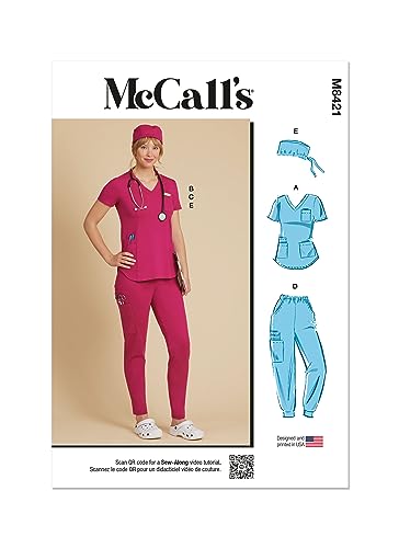 McCall's Schnittmuster-Set für Damen, Strickoberteile, Mützen, Hosen und Jogger, Designcode M8421, 36-36-38-40, mehrfarbig von McCall's