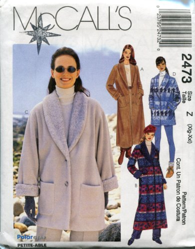 McCall's Sewing Pattern 2473 Size Z (Xlg-Xxl) Misses' Unlined Coat or Jacket by McCall's von McCall's